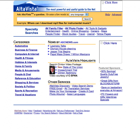 Altavista 1999 Altavista 1999